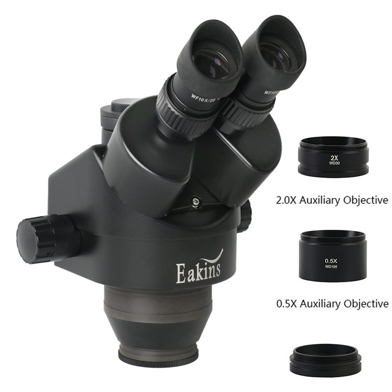 Trinocular Stereo Microscope 7X-45X - 3.5X 7X 45X 90X Simul-Focus ثلاثي
