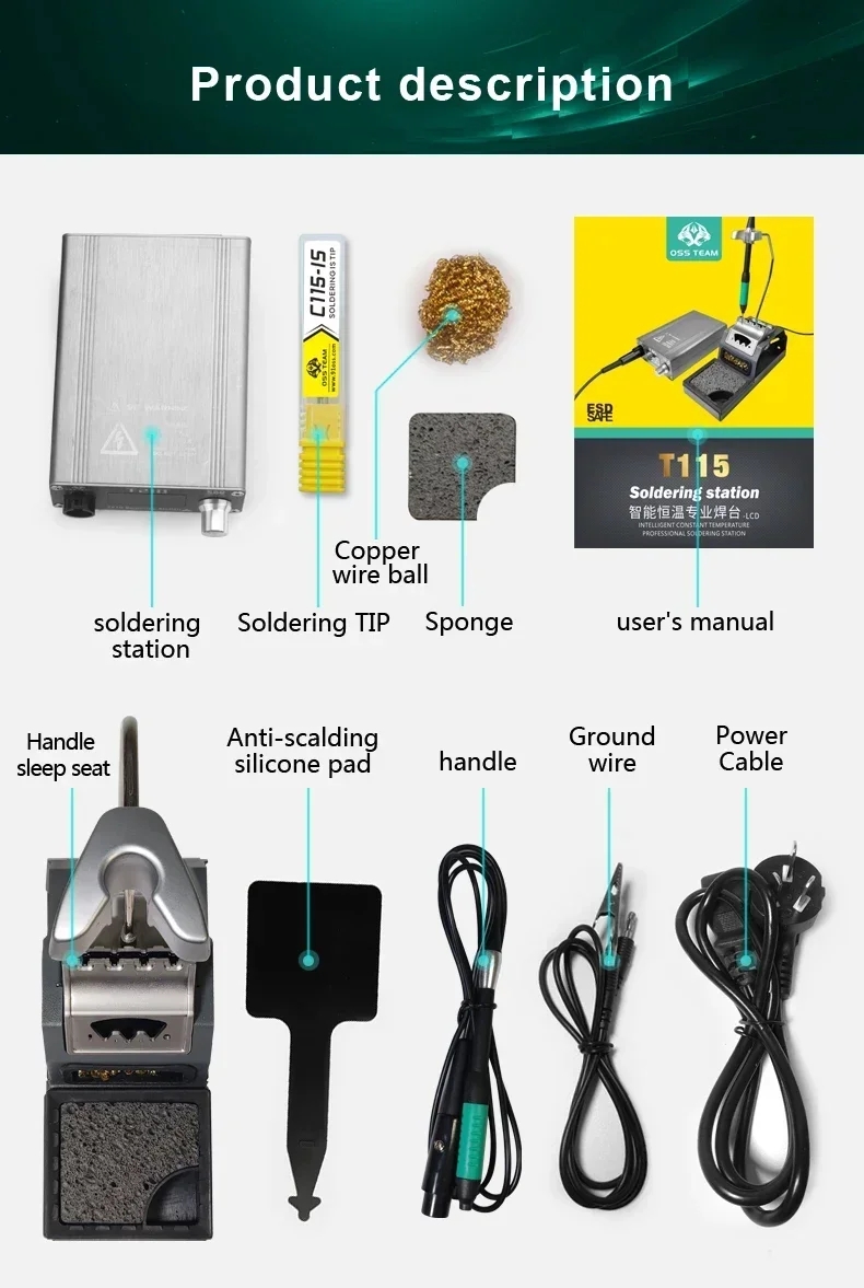 C115 Nano Soldering Iron Station - محطة لحام كهربائية OSS T115 ميكرو