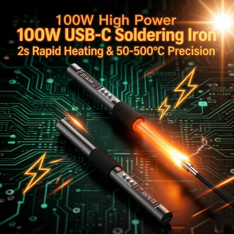 C210 Precision Soldering Station - مكواة لحام 100 واط، تسخين فوري
