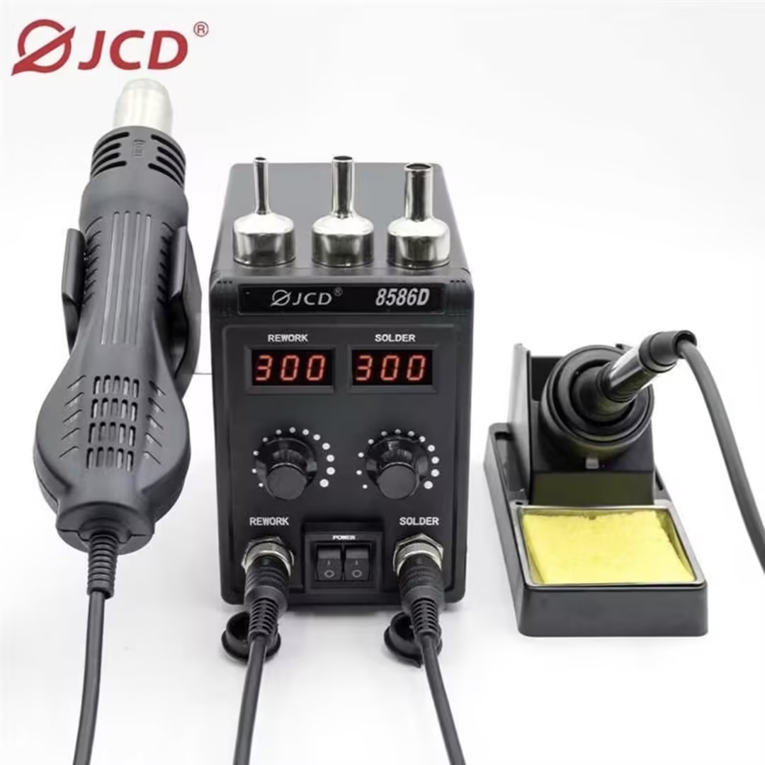 2 In 1 Soldering Rework Station 750W - JCD 8586D 2 في 1 محطة