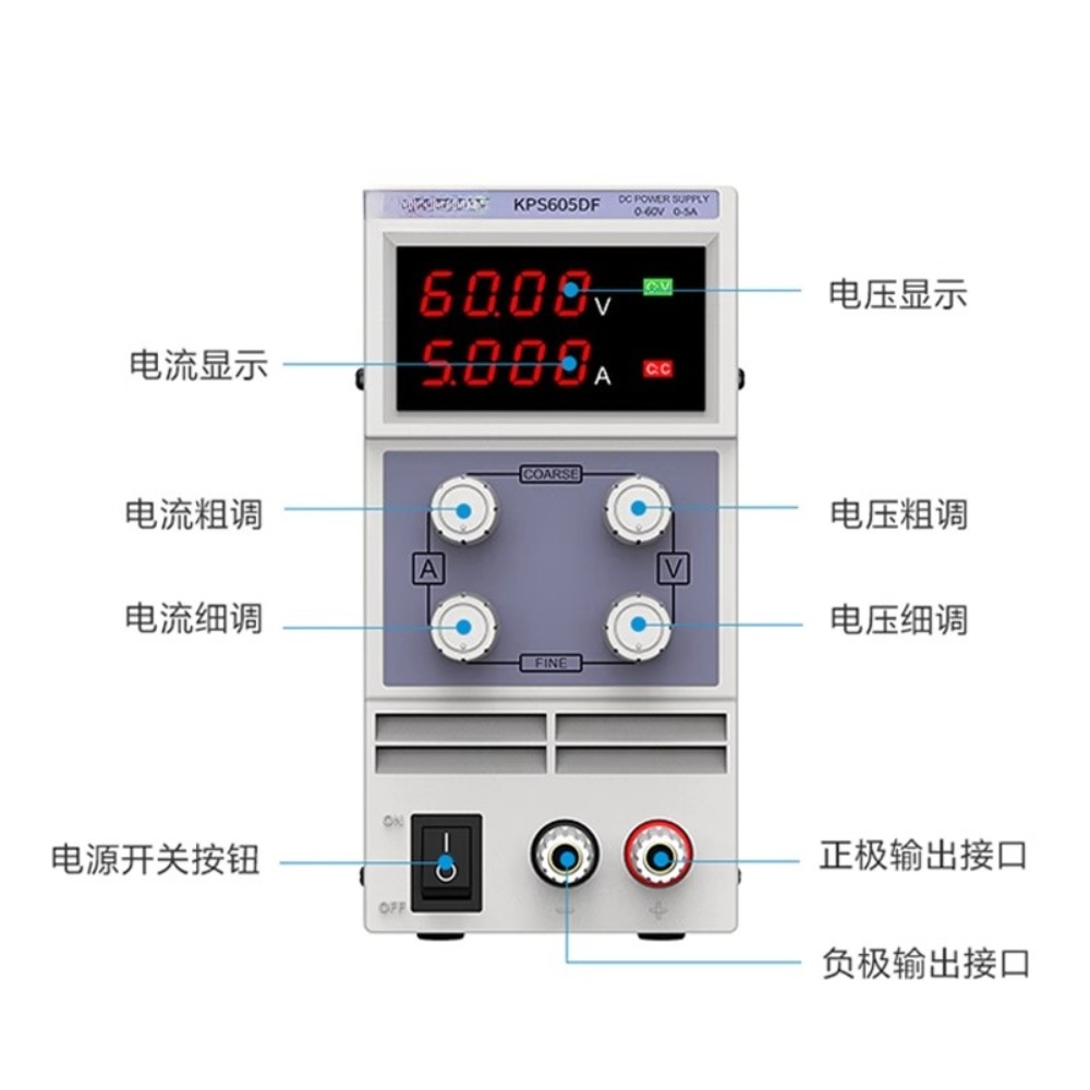 مصدر طاقة منظم تيار مستمر قابل - مراجعة High Precision Dc Power Supply 30V 10A وسعره