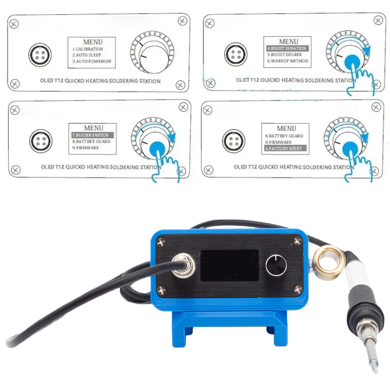 محطة لحام T12 مع مكواة لحام ST - مراجعة T12 Soldering Station Oled وسعره