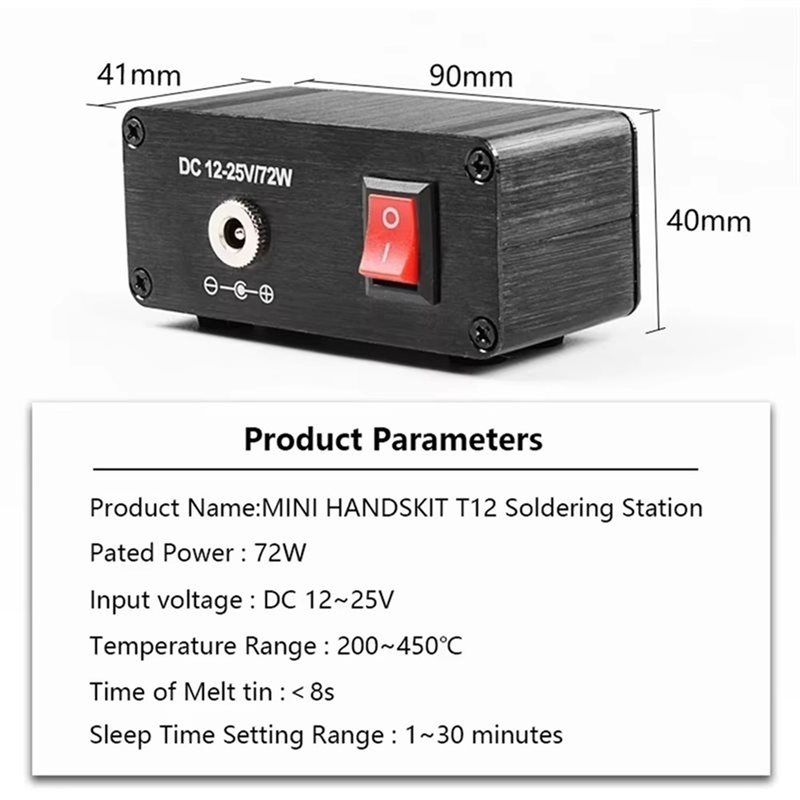 محطة لحام محمولة AB11-T12 لإصل - مراجعة T12 Soldering Station Oled وسعره