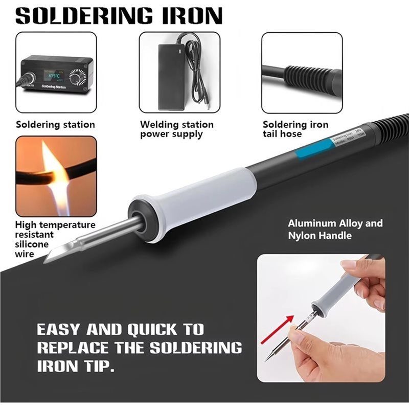 محطة لحام محمولة B23B T12 للإص - مراجعة T12 Soldering Station Oled وسعره